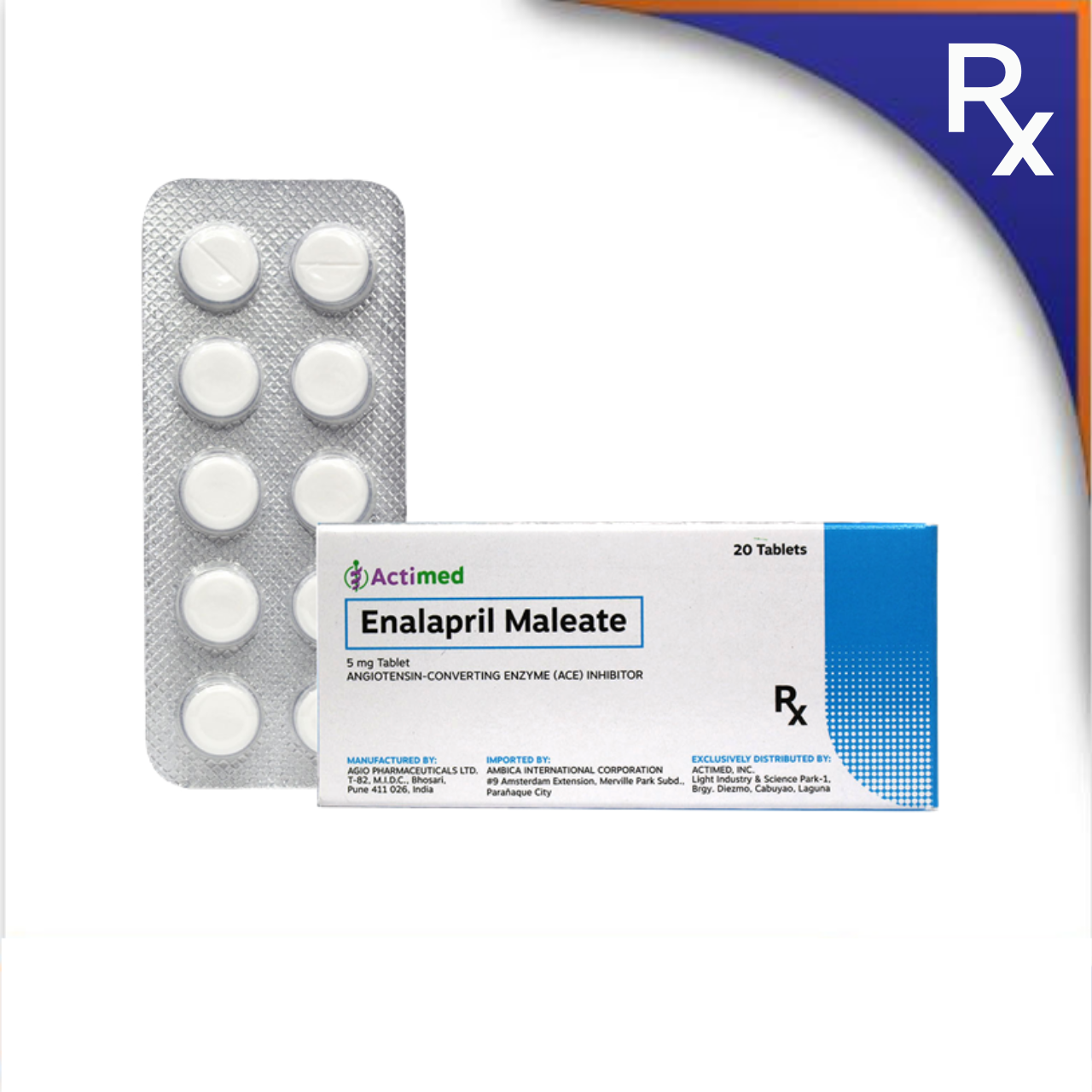HB007048 ACTIMED ENALAPRIL TABLET - 5MG - Image 1