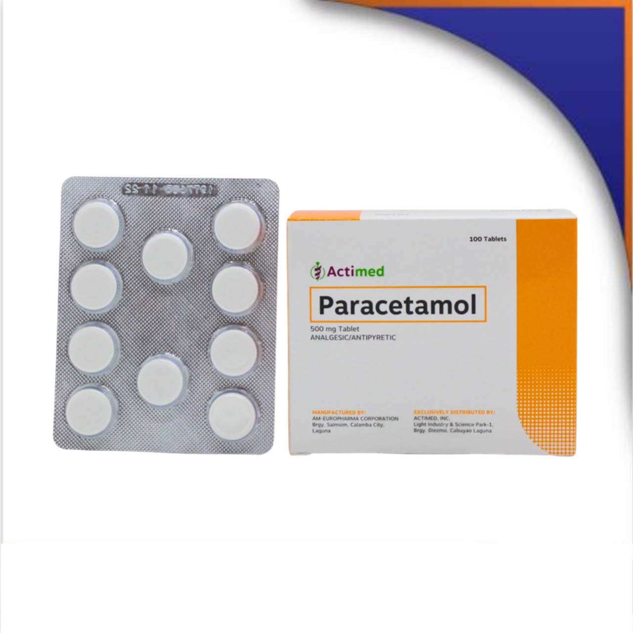 HB008096 ACTIMED PARACETAMOL TABLET - 500MG - Image 1
