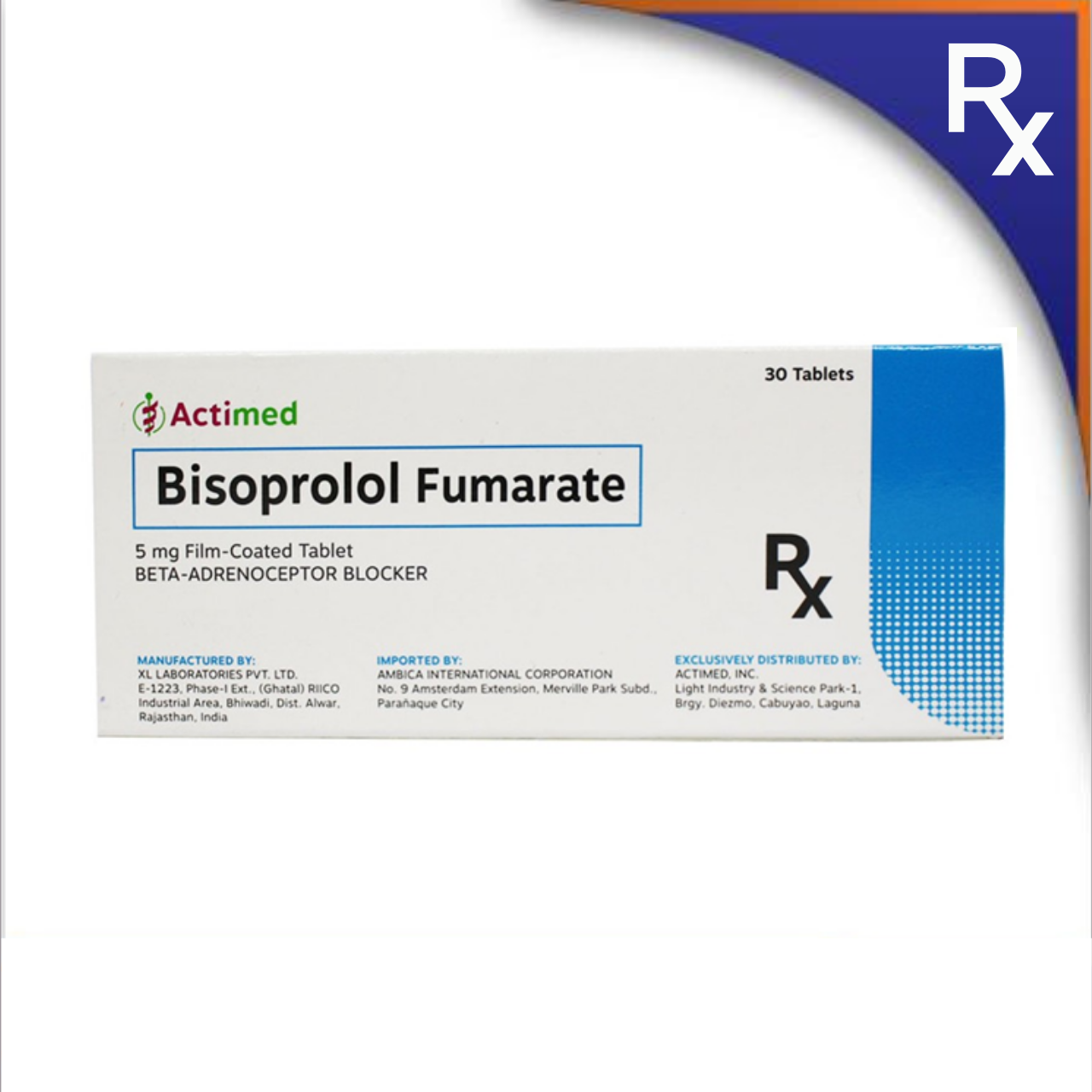 HB008434 ACTIMED BISOPROLOL FUMARATE TABLET - 5MG - Image 1