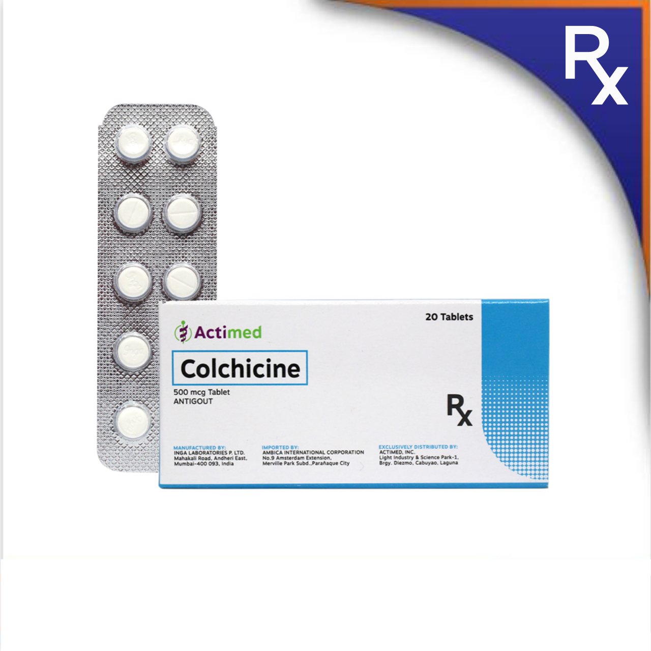 HB015361 ACTIMED COLCHICINE TABLET - 500MCG - Image 1