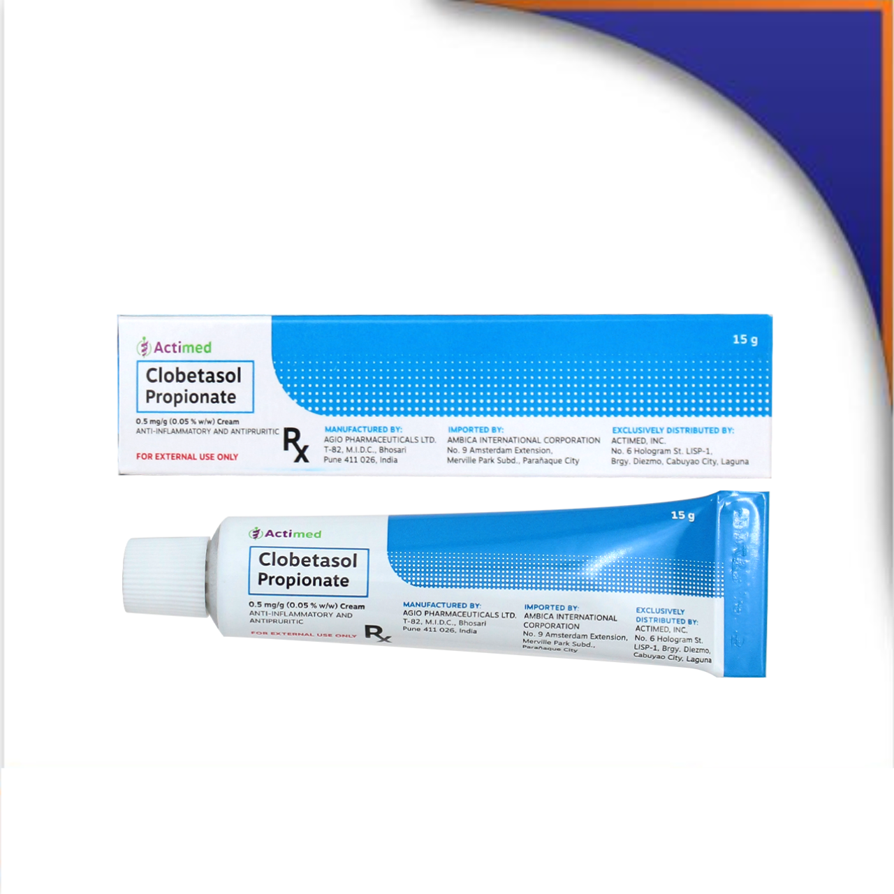 HB008423 ACTIMED CLOBETASOL CREAM - 15G - Image 1