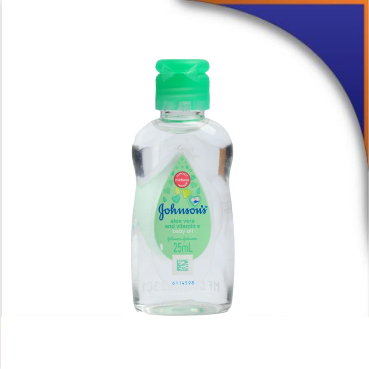 CG001796 JOHNSON BABY OIL - 25ML (ALOE VERA & VITAMIN E) - Image 1