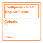 COLGATE GREAT REGULAR FLAVOR - 37G