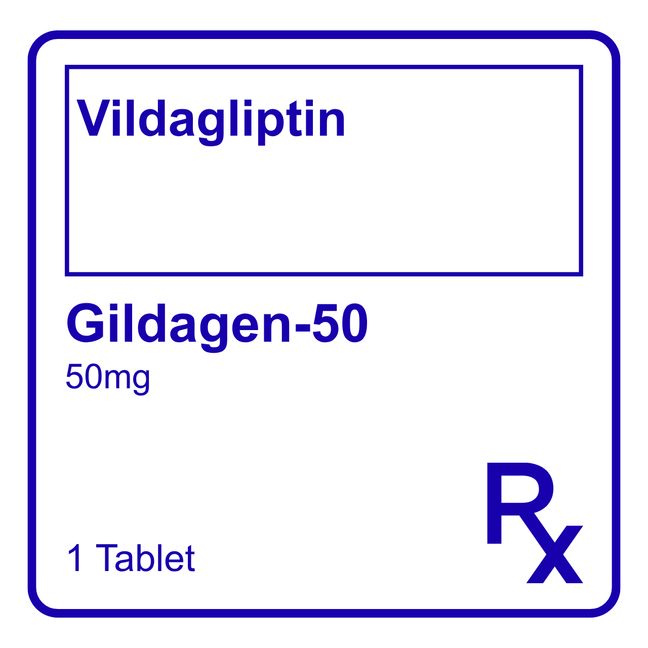 GE015669 GILDAGEN-50 VILDAGLIPTIN TABLET - 50MG - Image 1