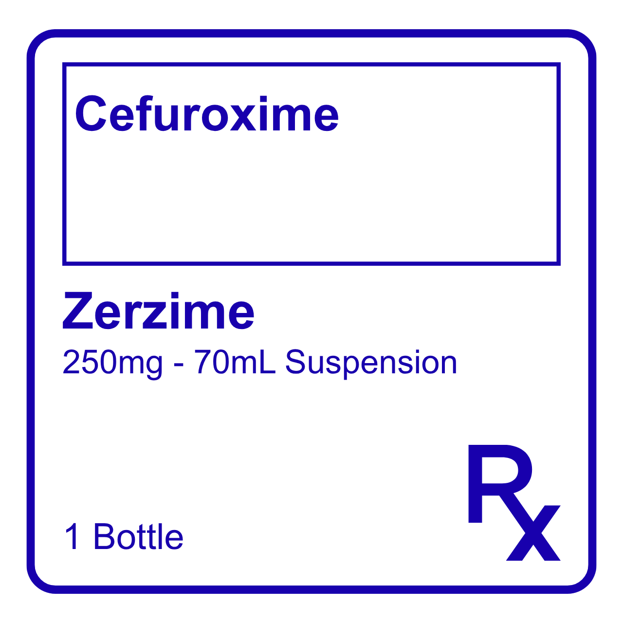 GE015865 ZERZIME CEFUROXIME SUSPENSION 250MG - 70ML - Image 1