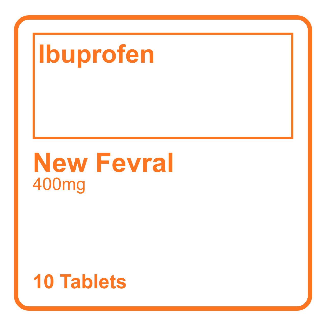 GE016070 NEW FEVRAL IBUPROFEN 400MG TABLET - Image 1