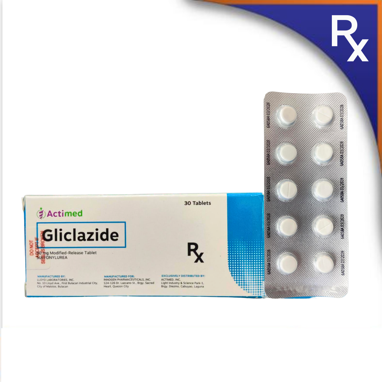 HB014456 ACTIMED GLICLAZIDE MR TABLET - 80MG (LLO) - Image 1